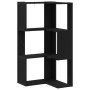 Estantería Esquinera de 3 Niveles Color Roble Negro 50x50x102 cm Madera Ingenierizada de , Librerías y estanterías - Ref: For...