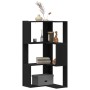 Estantería Esquinera de 3 Niveles Color Roble Negro 50x50x102 cm Madera Ingenierizada de , Librerías y estanterías - Ref: For...