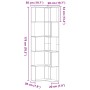 Estante Esquinero de 5 Niveles en Roble Negro 50x50x179 cm de Madera de , Librerías y estanterías - Ref: Foro24-868049, Preci...