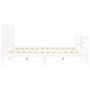 Estructura de cama con cabecero madera maciza blanco 200x200 cm de vidaXL, Camas y somieres - Ref: Foro24-3194657, Precio: 21...