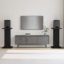 Soportes para altavoces (2 piezas) - Roble Negro 30x30x60 cm - Madera de ingeniería de , Soportes para altavoces - Ref: Foro2...