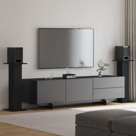 Soportes para Altavoces 2 pcs Roble Negro 30x30x80 cm Madera hecha de , Soportes para altavoces - Ref: Foro24-868056, Precio:...