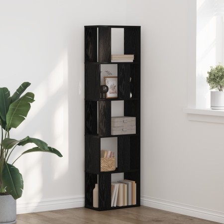 Estantería de 5 niveles en roble negro 45x23,5x162,5 cm de madera elaborada de , Librerías y estanterías - Ref: Foro24-868058...