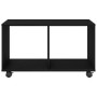 Mesa Auxiliar con Ruedas de Roble Negro 72x33x42,5 cm de Madera Contrachapada de , Mesas auxiliares - Ref: Foro24-868061, Pre...