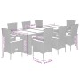 Set de comedor de jardín 9 pzas y cojines ratán sintético negro en Conjuntos de jardín | Comprar online en Foru.es