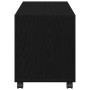 Mesa Auxiliar con Ruedas de Roble Negro 72x33x42,5 cm de Madera Contrachapada de , Mesas auxiliares - Ref: Foro24-868061, Pre...