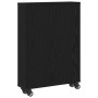 Carro de almacenamiento estrecho de roble negro 48x13x68 cm de madera elaborada de , Librerías y estanterías - Ref: Foro24-86...