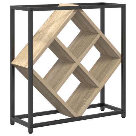Botelleros Roble de Sonoma, Negro Tablero de partículas, Metal de , Botelleros - Ref: Foro24-868220, Precio: 39,62 €, Descuen...