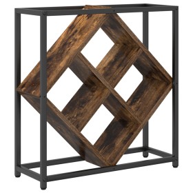 Botelleros Roble ahumado Marco de metal y estantes de madera de , Botelleros - Ref: Foro24-868221, Precio: 39,62 €, Descuento: %
