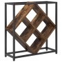 Botelleros Roble ahumado Marco de metal y estantes de madera de , Botelleros - Ref: Foro24-868221, Precio: 39,62 €, Descuento: %