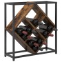Botelleros Roble ahumado Marco de metal y estantes de madera de , Botelleros - Ref: Foro24-868221, Precio: 39,62 €, Descuento: %
