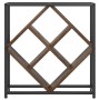 Botelleros Roble ahumado Marco de metal y estantes de madera de , Botelleros - Ref: Foro24-868221, Precio: 39,62 €, Descuento: %