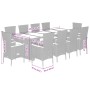 Set de comedor jardín 11 pzas con cojines ratán sintético negro en Conjuntos de jardín | Comprar online en Foru.es