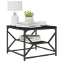 Mesa de café de roble negro con estante, 51x50x40 cm, hecha de madera elaborada de , Mesas de centro - Ref: Foro24-868225, Pr...
