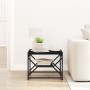 Mesa de café de roble negro con estante, 51x50x40 cm, hecha de madera elaborada de , Mesas de centro - Ref: Foro24-868225, Pr...