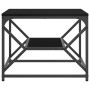 Mesa de café de roble negro con estante, 51x50x40 cm, hecha de madera elaborada de , Mesas de centro - Ref: Foro24-868225, Pr...