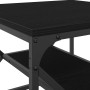 Mesa de café de roble negro con estante, 51x50x40 cm, hecha de madera elaborada de , Mesas de centro - Ref: Foro24-868225, Pr...