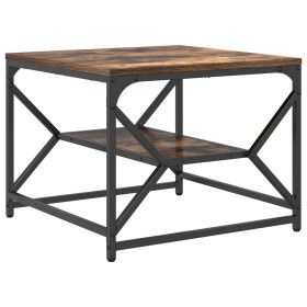 Mesa de café con estante de roble ahumado 51x50x40 cm de madera de ingeniería de , Mesas de centro - Ref: Foro24-868227, Prec...