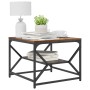 Mesa de café con estante de roble ahumado 51x50x40 cm de madera de ingeniería de , Mesas de centro - Ref: Foro24-868227, Prec...