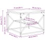 Mesa de café con estante de roble ahumado 51x50x40 cm de madera de ingeniería de , Mesas de centro - Ref: Foro24-868227, Prec...