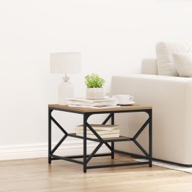 Mesa de café con estante de roble artesanal 51x50x40 cm de madera tratada de , Mesas de centro - Ref: Foro24-868230, Precio: ...
