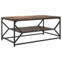 Mesa de Café con Estante Roble Ahumado 90x50x40 cm Madera Engineered de , Mesas de centro - Ref: Foro24-868233, Precio: 59,77...