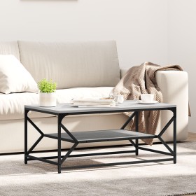 Mesa de café con estante Gris Sonoma 90x50x40 cm Madera elaborada de , Mesas de centro - Ref: Foro24-868234, Precio: 63,78 €,...