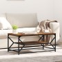 Mesa de café con estante de madera envejecida 90x50x40 cm, hecha de madera de , Mesas de centro - Ref: Foro24-868235, Precio:...
