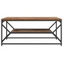 Mesa de café con estante de madera envejecida 90x50x40 cm, hecha de madera de , Mesas de centro - Ref: Foro24-868235, Precio:...