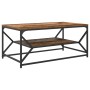 Mesa de café con estante de madera envejecida 90x50x40 cm, hecha de madera de , Mesas de centro - Ref: Foro24-868235, Precio:...