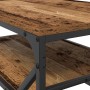 Mesa de café con estante de madera envejecida 90x50x40 cm, hecha de madera de , Mesas de centro - Ref: Foro24-868235, Precio:...