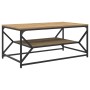 Mesa de café con estante de roble artesanal 90x50x40 cm de , Mesas de centro - Ref: Foro24-868236, Precio: 62,04 €, Descuento...