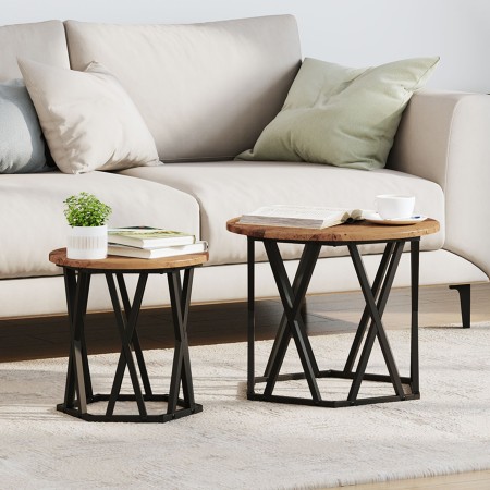 Mesas laterales apilables 2 pcs de madera vintage y contrachapada de , Mesas de centro - Ref: Foro24-868247, Precio: 58,39 €,...