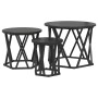 Mesas Laterales Apilables 3 pcs Negro Madera de Roble Ingenierizada de , Mesas de centro - Ref: Foro24-868255, Precio: 77,40 ...