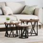 Mesas Auxiliares Nesting 3 pcs Madera de Roble Ahumada de , Mesas de centro - Ref: Foro24-868257, Precio: 73,77 €, Descuento: %