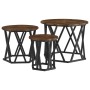 Mesas Auxiliares Nesting 3 pcs Madera de Roble Ahumada de , Mesas de centro - Ref: Foro24-868257, Precio: 73,77 €, Descuento: %