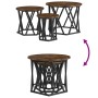 Mesas Auxiliares Nesting 3 pcs Madera de Roble Ahumada de , Mesas de centro - Ref: Foro24-868257, Precio: 73,77 €, Descuento: %