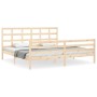 Estructura de cama con cabecero madera maciza 200x200 cm de vidaXL, Camas y somieres - Ref: Foro24-3194006, Precio: 142,86 €,...
