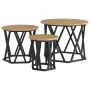 Mesas Laterales Apilables 3 pcs de Madera de Roble Artesanal de , Mesas de centro - Ref: Foro24-868260, Precio: 72,79 €, Desc...