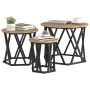Mesas Laterales Apilables 3 pcs de Madera de Roble Artesanal de , Mesas de centro - Ref: Foro24-868260, Precio: 72,79 €, Desc...
