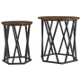 Mesas Laterales 2 pcs de Madera de Roble Ahumado de , Mesas de centro - Ref: Foro24-868263, Precio: 61,75 €, Descuento: -5%%