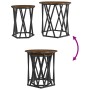 Mesas Laterales 2 pcs de Madera de Roble Ahumado de , Mesas de centro - Ref: Foro24-868263, Precio: 61,75 €, Descuento: -5%%