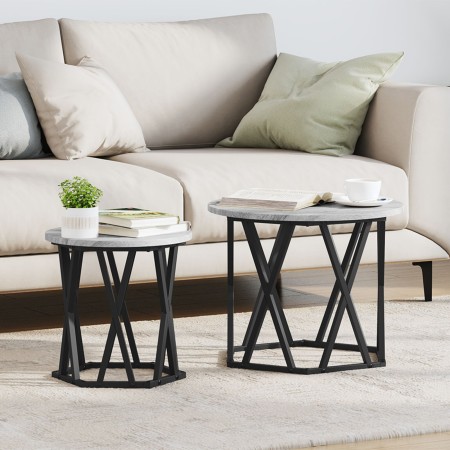 Mesas Laterales  2 pcs Gris Sonoma Madera Ingenierizada | Foro24.es | Tu tienda online para hogar, jardín y más Foro24.es