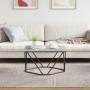 Grey Sonoma Madera de ingeniería, Metal Mediana Moderna de , Mesas de centro - Ref: Foro24-868276, Precio: 54,70 €, Descuento...