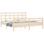 Estructura de cama con cabecero madera maciza 200x200 cm de vidaXL, Camas y somieres - Ref: Foro24-3194006, Precio: 142,86 €,...