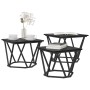 Mesas Laterales  3 pcs Madera de Roble Negra | Foro24.es | Tu tienda online para hogar, jardín y más Foro24.es
