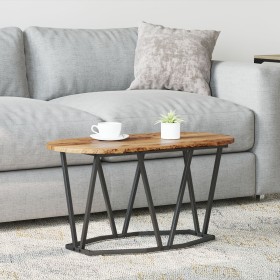 Mesa de café de madera vintage 80x40x40,5 cm en madera de ingeniería y metal de , Mesas de centro - Ref: Foro24-869694, Preci...