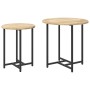 Mesa auxiliar  de 2 piezas en madera de roble sonoma y metal | Foro24.es | Tu tienda online para hogar, jardín y más Foro24.es