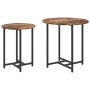 Mesa Lateral 2 pcs Madera de Roble Ahumada, Madera Ingenierizada y Metal de , Mesas auxiliares - Ref: Foro24-869698, Precio: ...