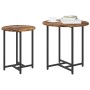 Mesa Lateral 2 pcs Madera de Roble Ahumada, Madera Ingenierizada y Metal de , Mesas auxiliares - Ref: Foro24-869698, Precio: ...